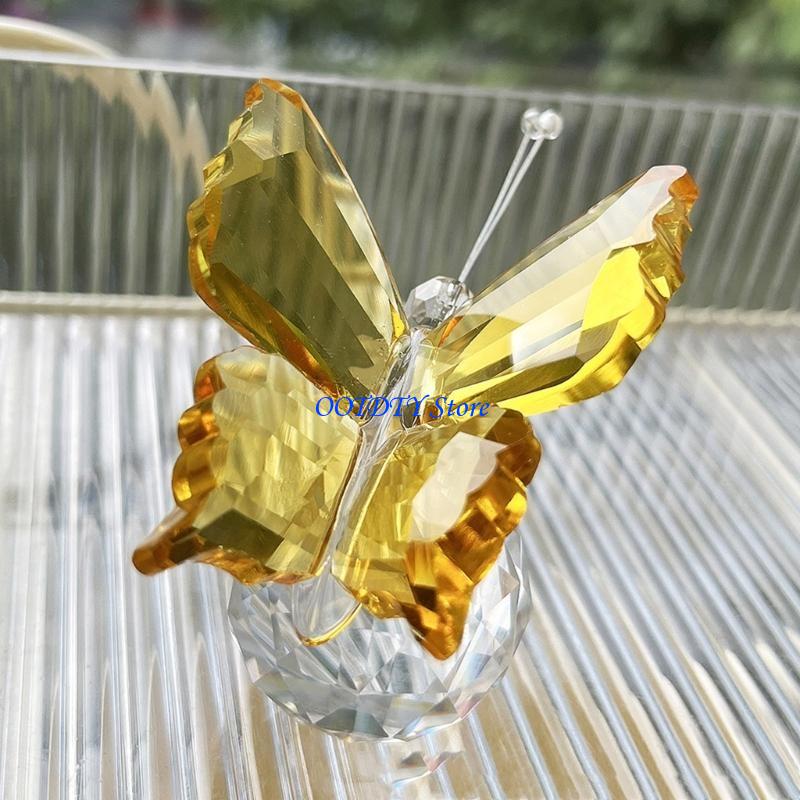 Paper Weight Crystal - Figurine papillon en 367A, avec Base